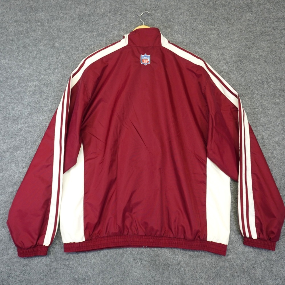 Vintage Adidas Track Jacket Men XL Washington Redskins Full Zip Windbreaker Y2K - Picture 8 of 12